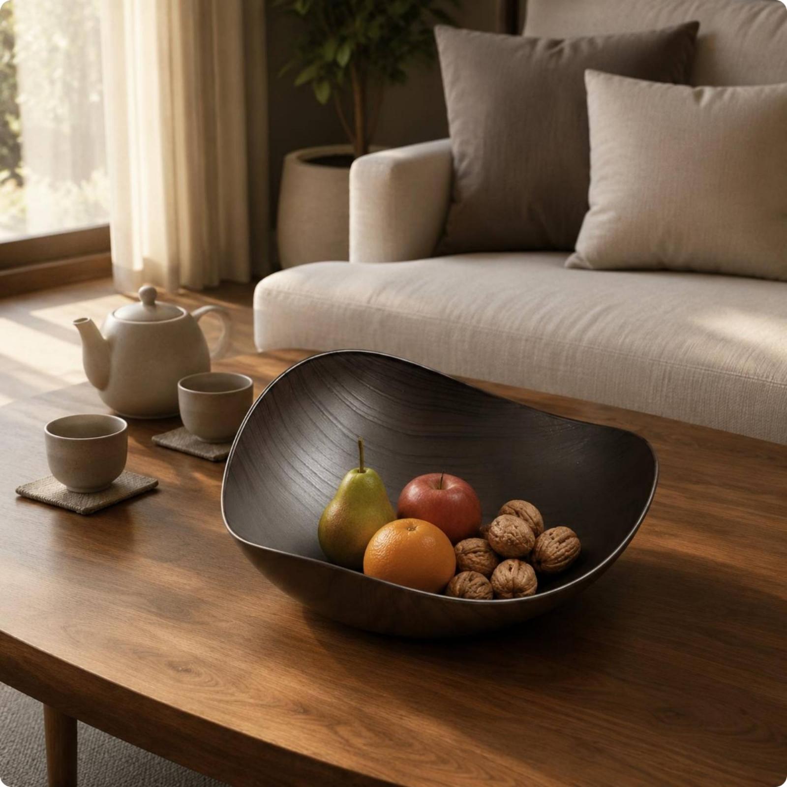 Wood Grain Plastic Fruit Platt - Dried Fruit review and price