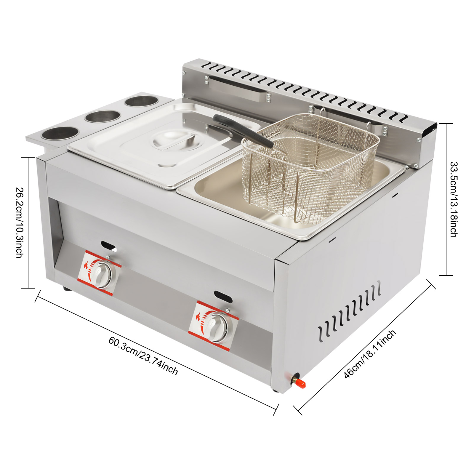 Commercial Deep Fryer 2-Tank 6 - Food Snacks Catering review and price