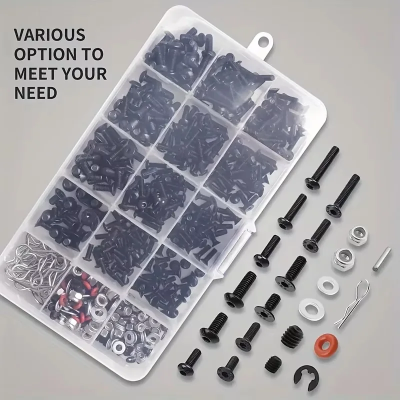 520pcs Universal RC Screw Kit  - Nuts Mix review and price